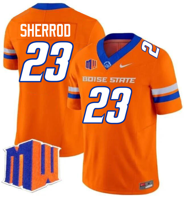 Malik Sherrod Jersey, Boise State Broncos College Football Jersey College Uniforms-Orange  Malik Sherrod Jersey, Boise State Broncos College Football Jersey College Uniforms-Orange